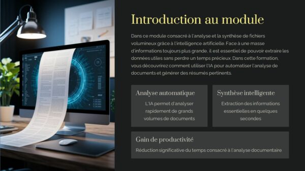 Module 4 : Analyse et Synthèse de Fichiers Volumineux avec ChatGPT 4o